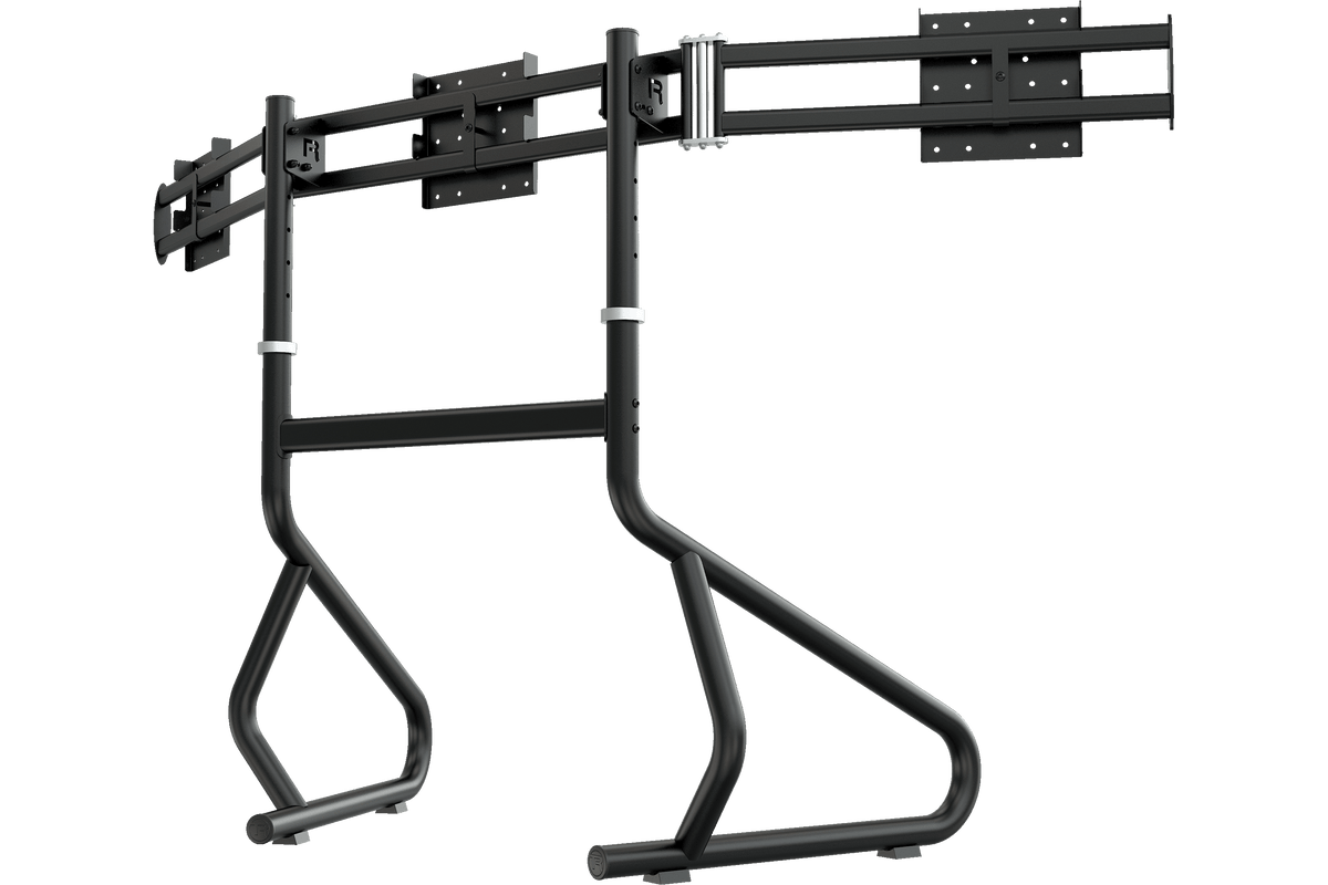 Freestanding Triple (3) Monitor Stand – 22" to 32" Displays for Sim Racing, Flight Simulation & Truck Simulators