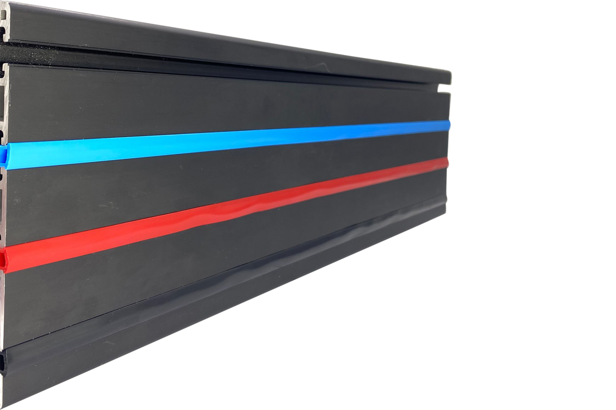 2m/79" Red Rubber Dust/Design Strip – Anti-Slip Protective Edge Trim for Aluminium Profile Sim Rigs