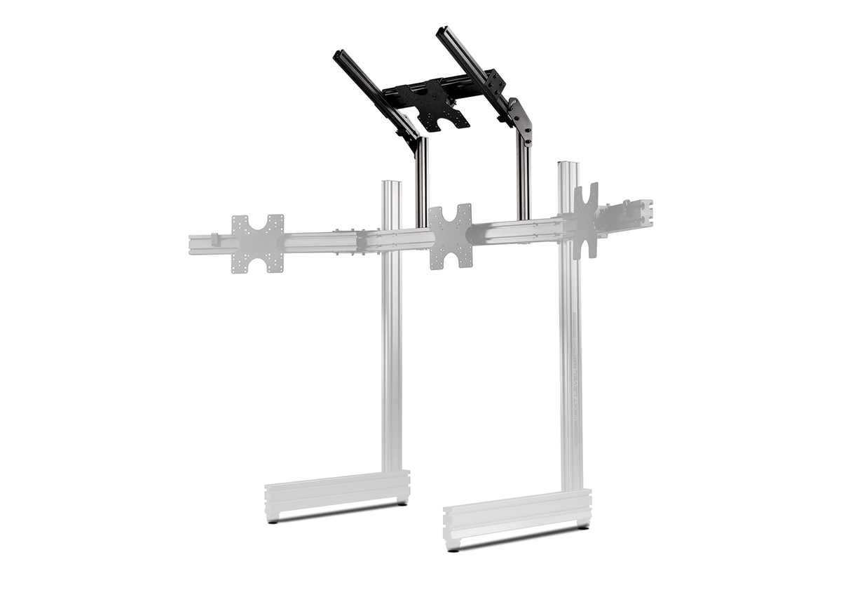 ELITE FREESTANDING OVERHEAD / QUAD MONITOR STAND ADD-ON- BLACK EDITION
