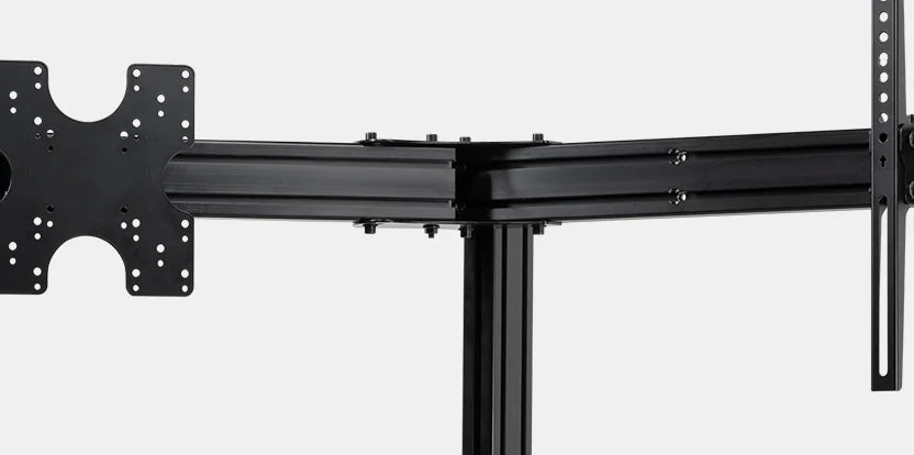 ELITE FREE STANDING TRIPLE MONITOR STAND- BLACK EDITION