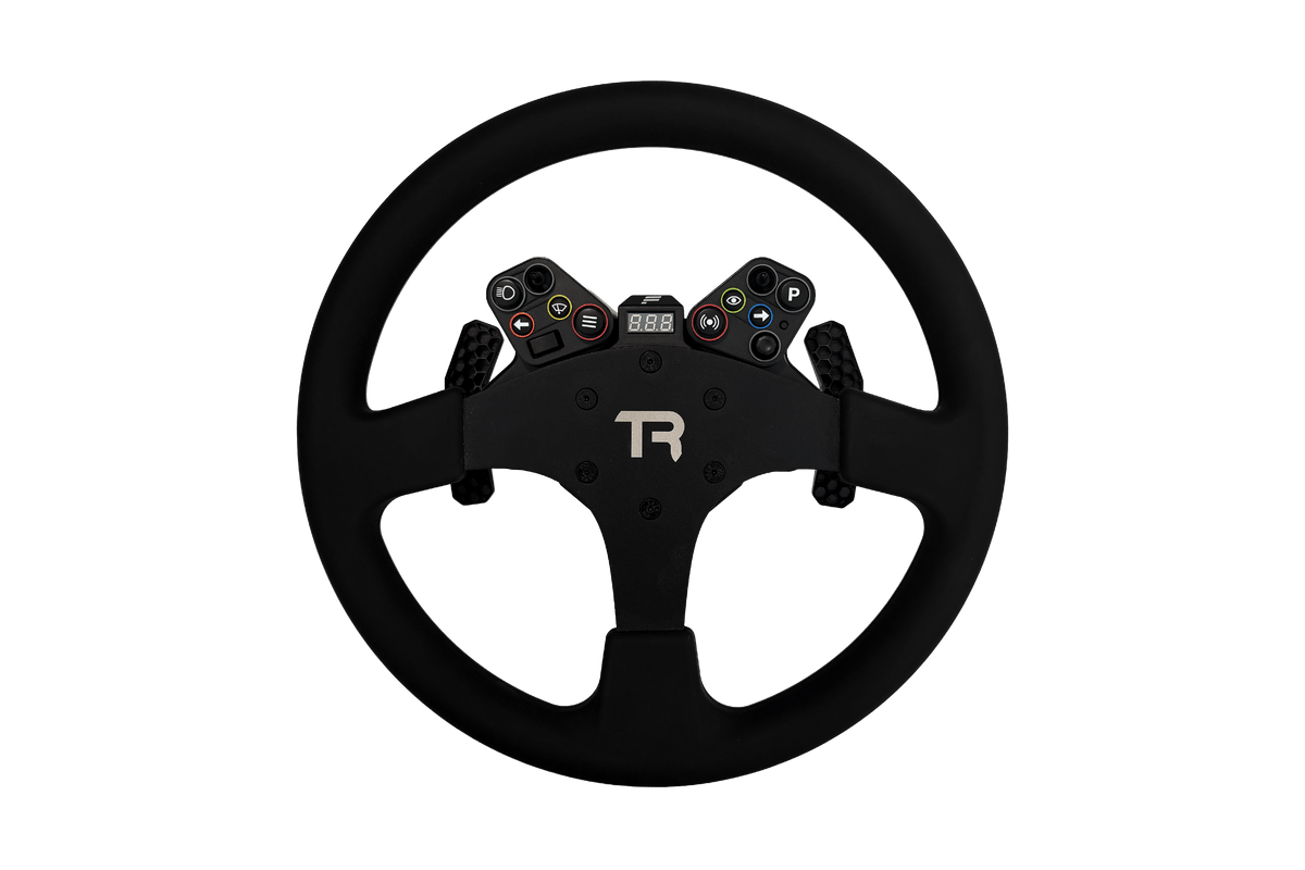 330mm/13" Round Sim Racing Wheel Rim – Aluminium Alloy with Silicone Grip