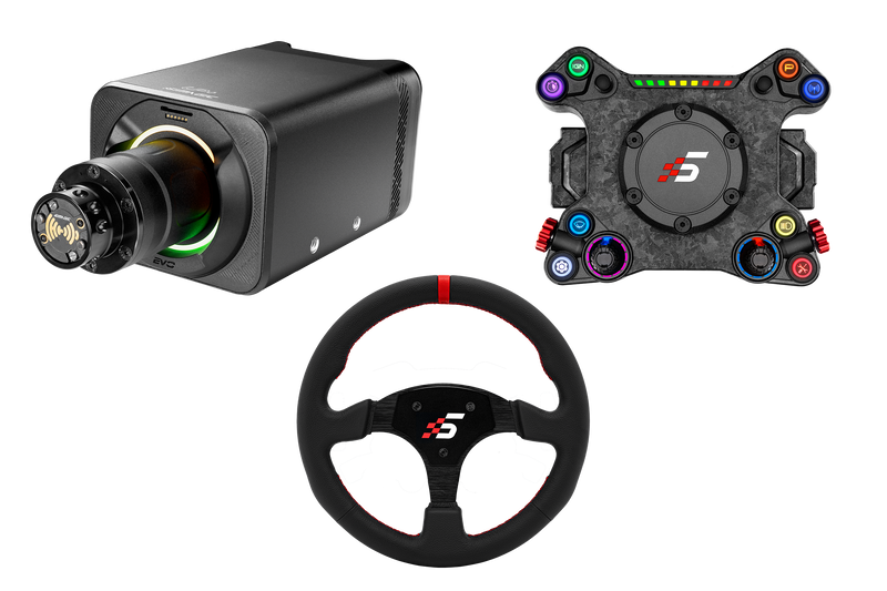 Simagic NEO X Hub with Alpha EVO Pro 18nm Wheel Base and Leather Steering Wheel