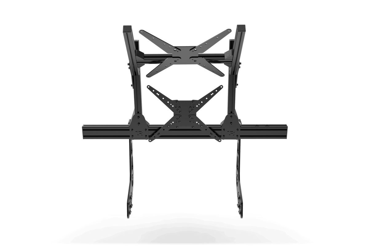 Cockpit-Mounted Dual (2) Monitor Stand – Up to 80" Display for Sim Racing, Flight Simulation & Truck Simulators