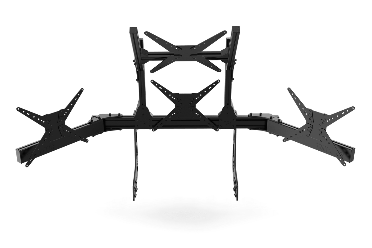 Cockpit-Mounted Quad (4) Monitor Stand – Up to 45" Displays for Sim Racing, Flight Simulation & Truck Simulators