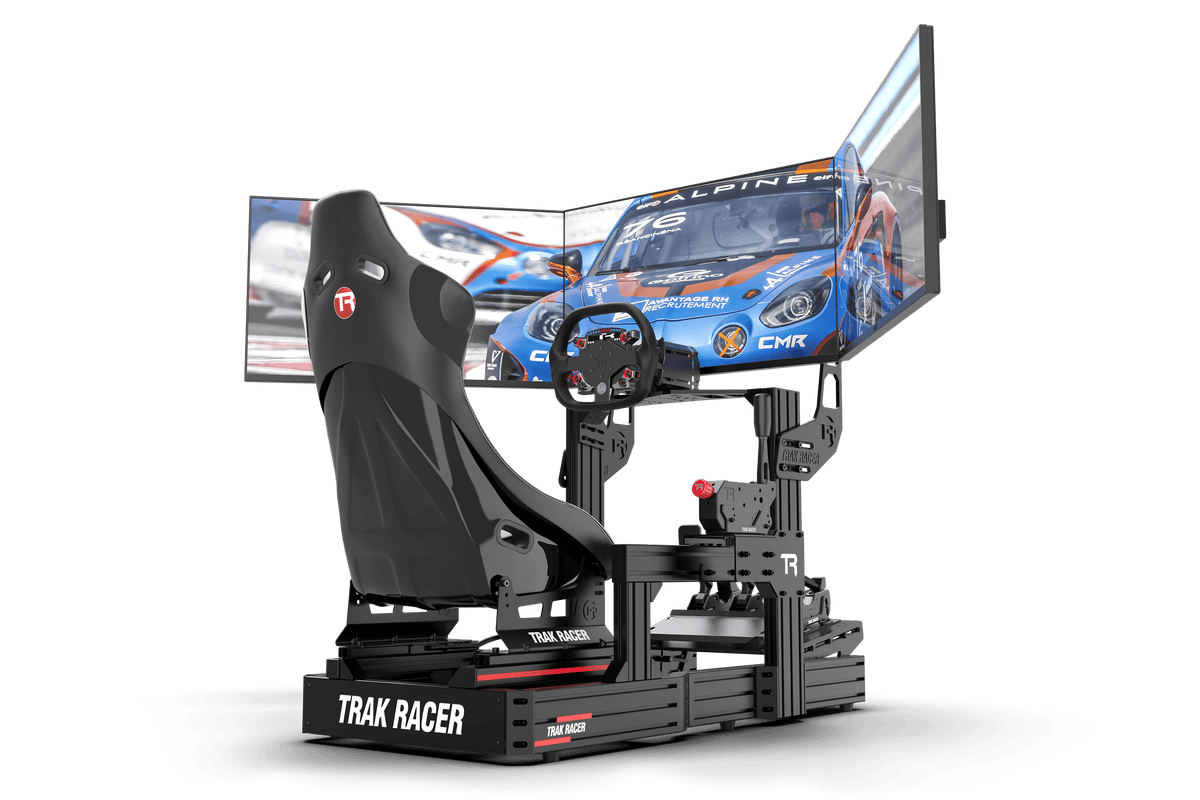 Cockpit-Mounted Triple (3) Monitor Stand – Up to 45" Displays for Sim Racing, Flight Simulation & Truck Simulators