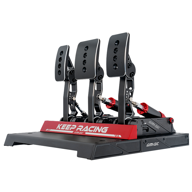 Simagic Alpha EVO Pro 18Nm Wheel Base, GT NEO Steering Wheel P1000 Pedal Set and Shifter Bundle