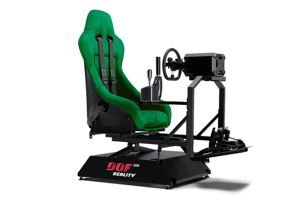 DOF Reality P2e 2-Axis Pro Motion Platform — racing view 1