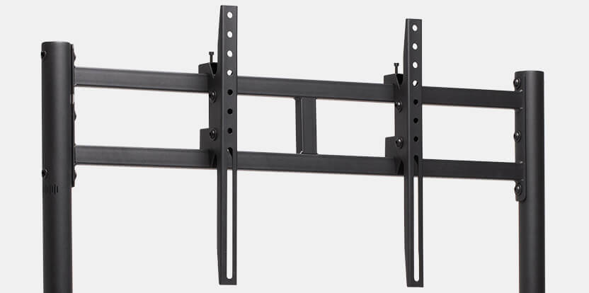 Round Tube Freestanding Single Monitor Stand