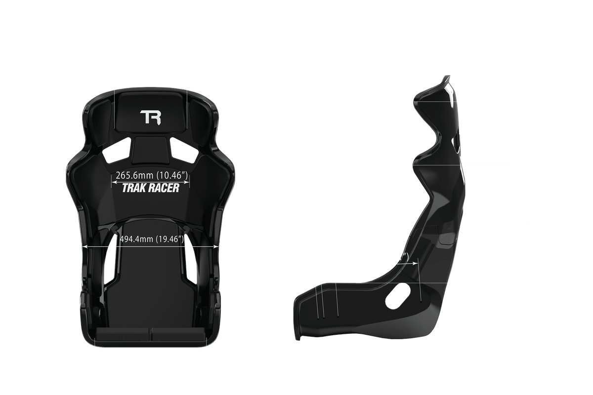 TRS TR Series GT Pro Racing Bucket Seat - Fiberglass Black