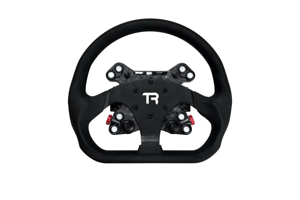 330mm/13" Flat-Bottom Closed GT Sim Racing Wheel Rim – Aluminium Alloy with Silicone Grip