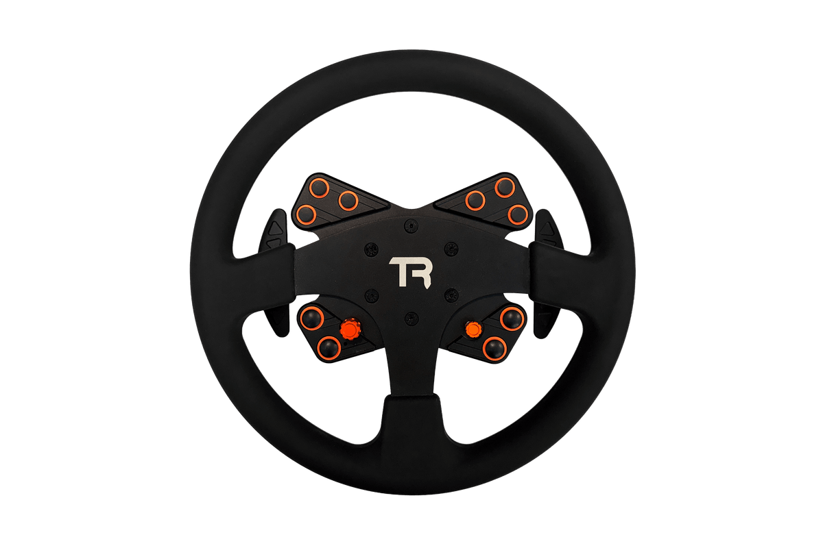 330mm/13" Round Sim Racing Wheel Rim – Aluminium Alloy with Silicone Grip