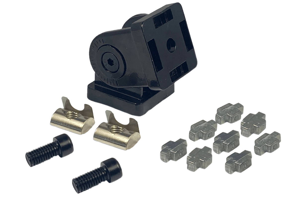 40x40mm (1.57" x 1.57") Flexible Pivot Joint Connector — For 8mm (0.31") Slot Aluminium Extrusion