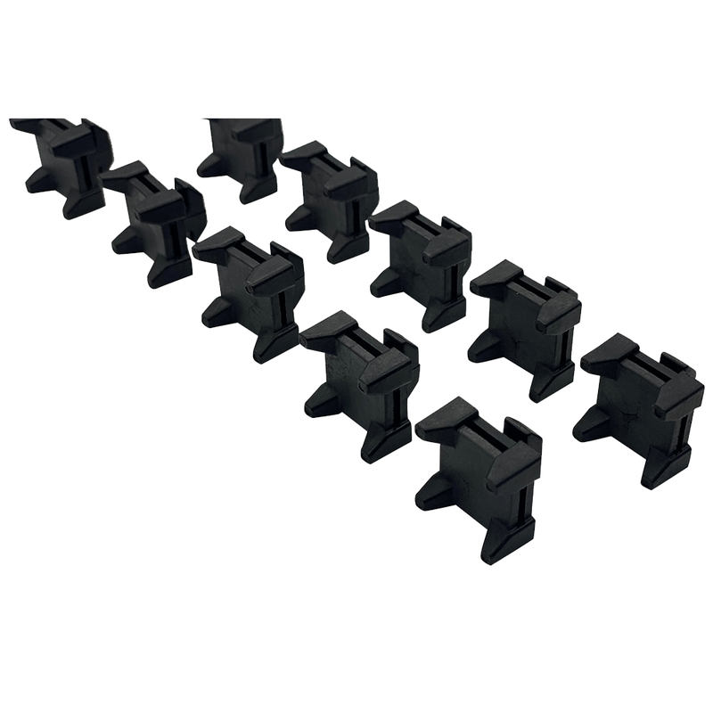 Cable Management Clip & Tie Set (10 Clips + 10 Ties) for 8mm Slot Extrusion Profiles