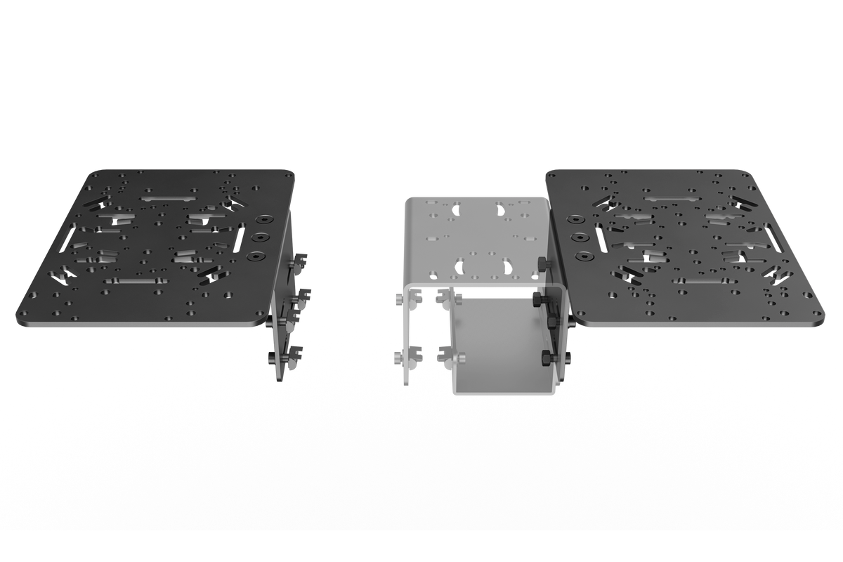 HOTAS Flight Sim Mounts for Aluminum Extrusion Simulators – Left and Right Side