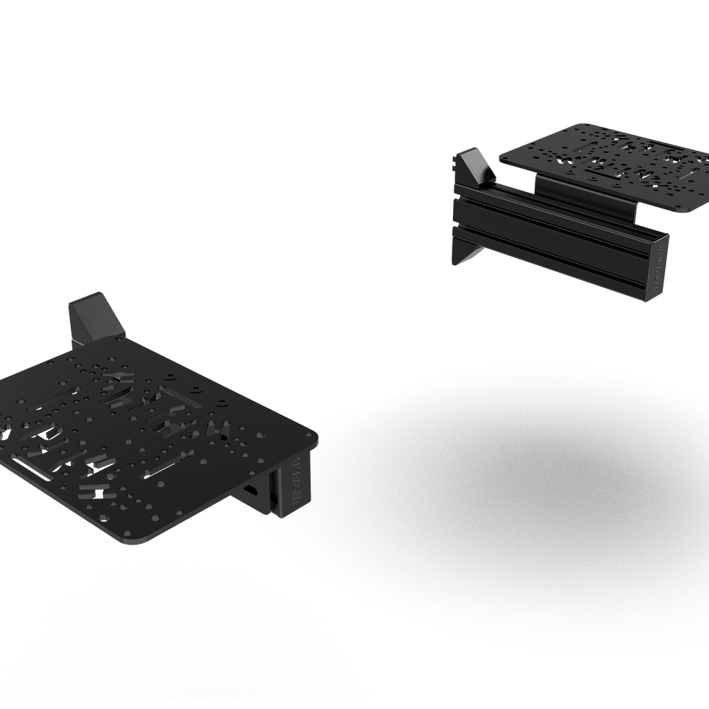 Flight Sim Control Mounts with 2 Side Supports for all Aluminum Cockpits