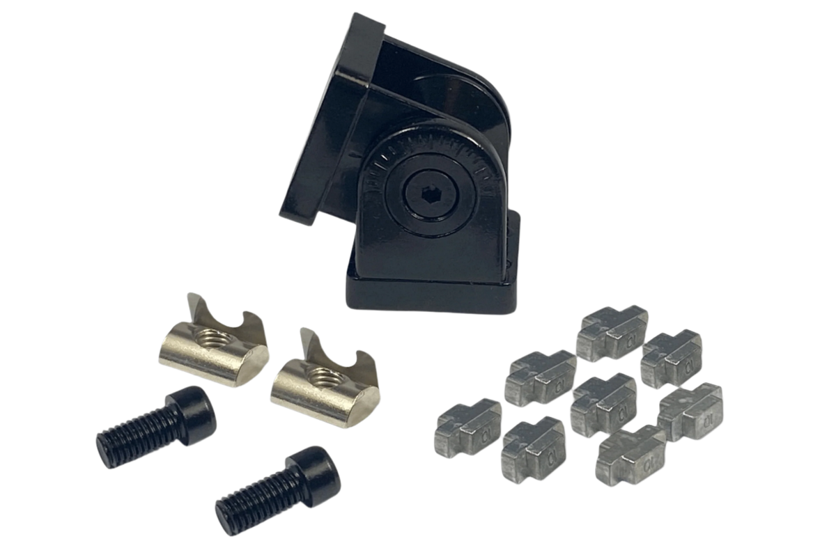 40x40mm (1.57" x 1.57") Flexible Pivot Joint Connector — For 8mm (0.31") Slot Aluminium Extrusion