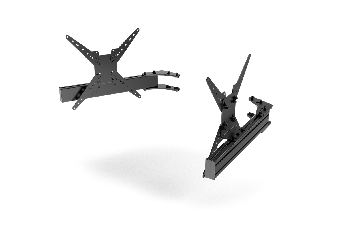 580mm/22.8" Add-On Triple Monitor Arms with VESA Mounts — Fits Monitors up to 45"