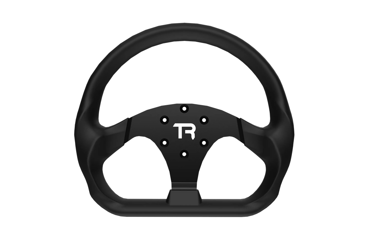 330mm/13" Flat-Bottom Closed GT Sim Racing Wheel Rim – Aluminium Alloy with Silicone Grip