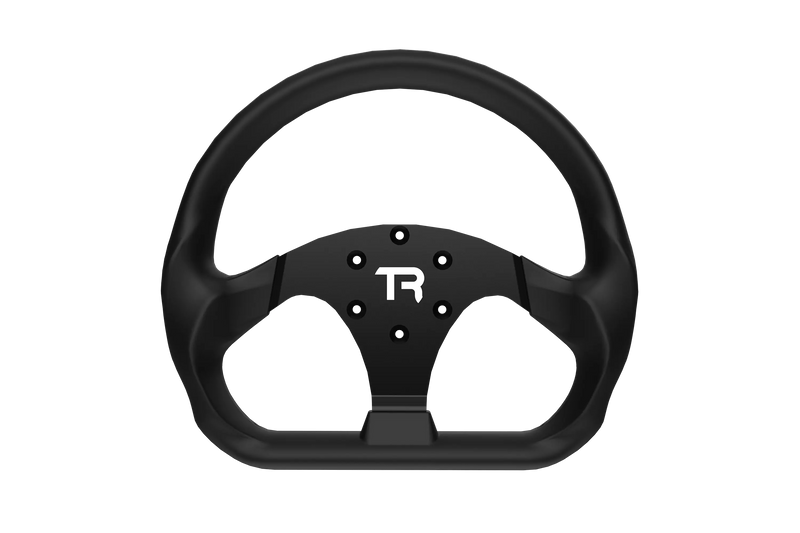 330mm/13" Flat-Bottom Closed GT Sim Racing Wheel Rim – Aluminium Alloy with Silicone Grip