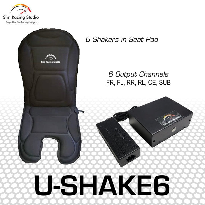 SRS UShake 6 Tactile Immersion Kit (for DOF Reality Rigs) - 6 shakers 6 channels overview