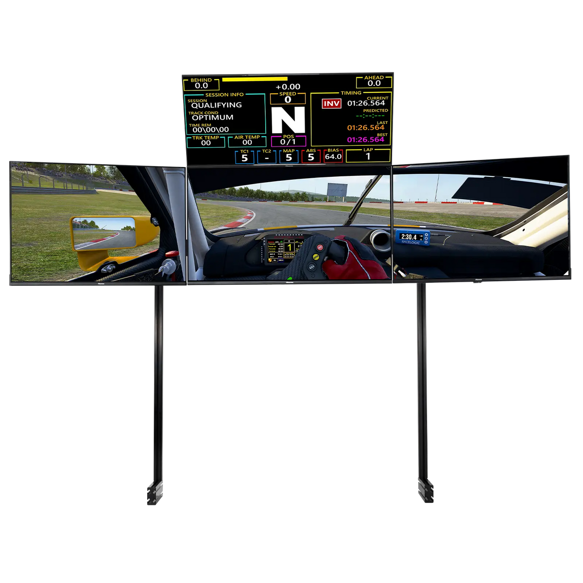 Elite Quad Monitor Stand- Black Edition