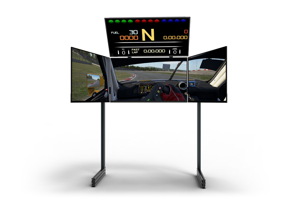Elite Quad Monitor Stand Carbon Grey