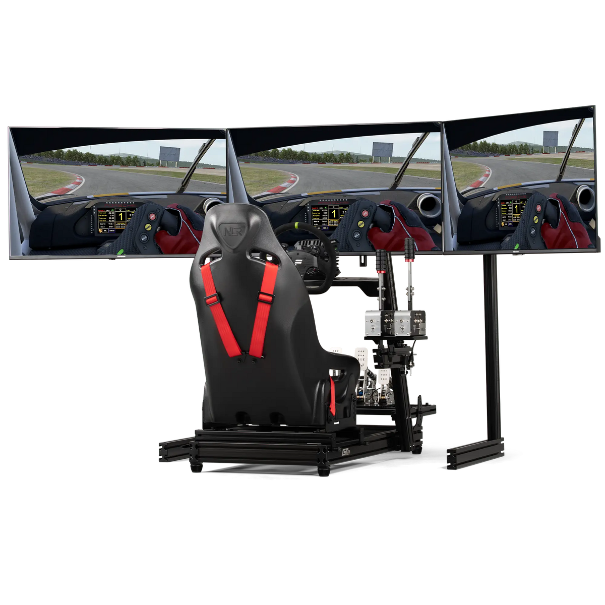 Elite Freestanding Triple Monitor Stand Add-On- Black Edition
