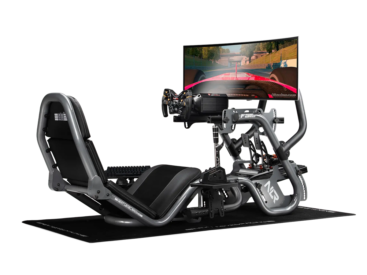 F-GT Pro Formula and GT Racing Simulator Cockpit – Grey Edition