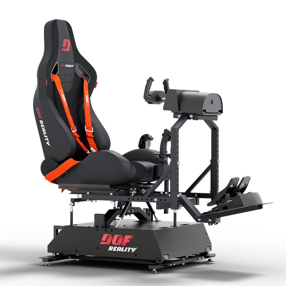 DOF Reality H4r 4-axis flight motion platform with Heave, hero view