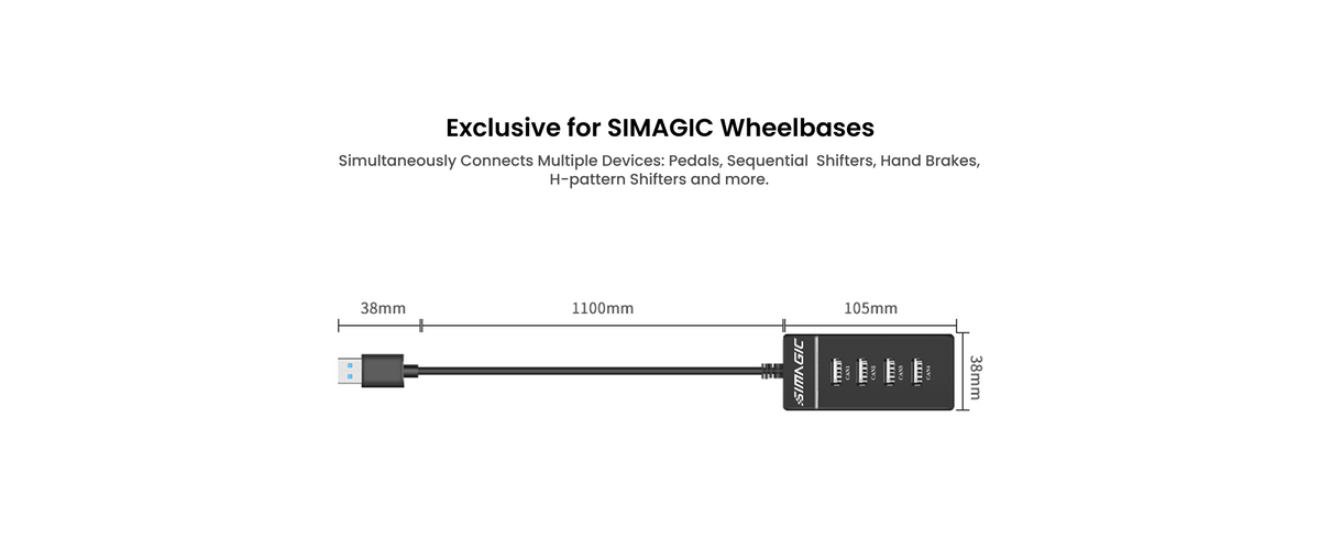 Simagic P-E114 WheelBase CAN Extender Hub - detail view 2