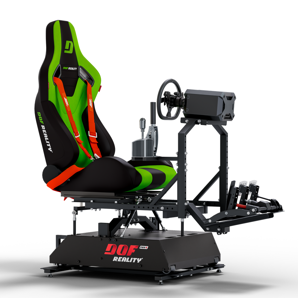 DOF Reality P4e Pro 4-axis motion platform, hero view (placeholder imagery from prior P4 generation)