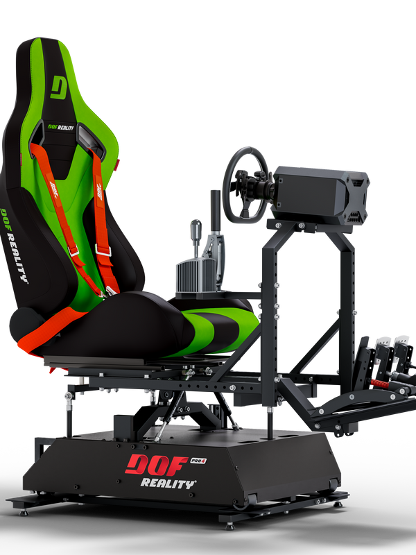 DOF Reality P4e Pro 4-axis motion platform, hero view (placeholder imagery from prior P4 generation)
