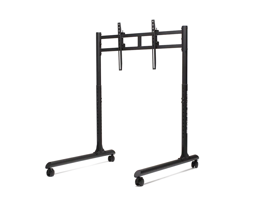 Round Tube Freestanding Single Monitor Stand