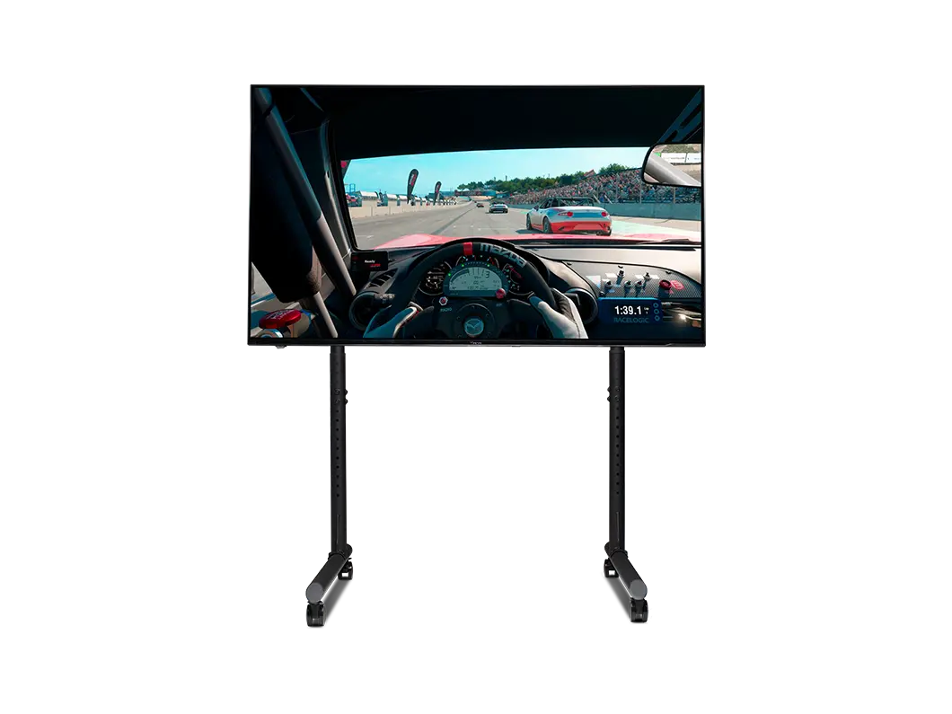 Round Tube Freestanding Single Monitor Stand