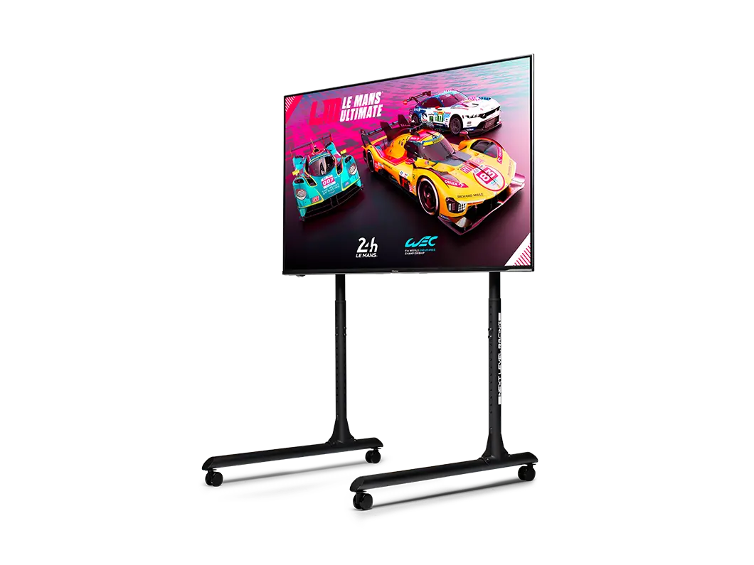 Round Tube Freestanding Single Monitor Stand