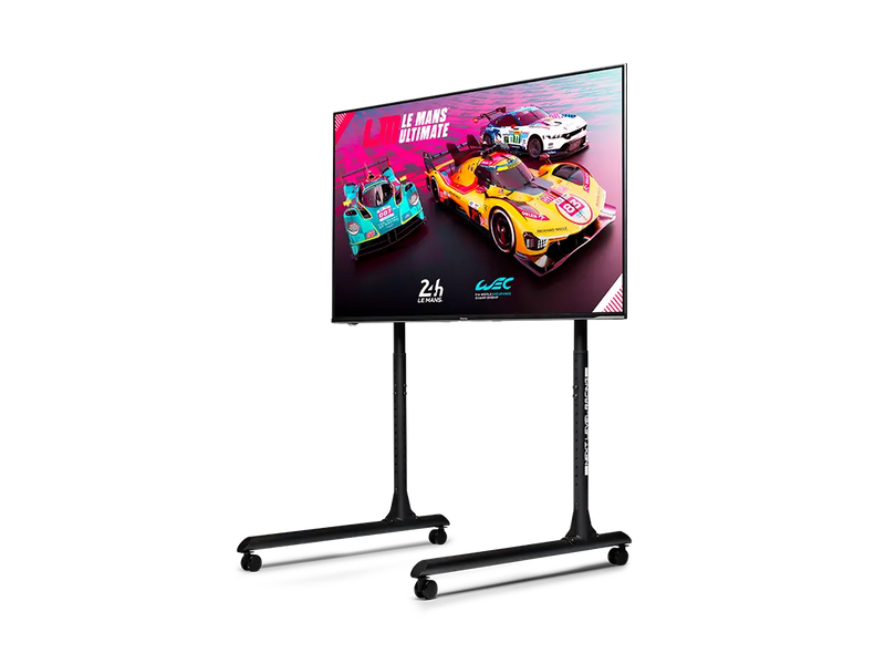 Round Tube Freestanding Single Monitor Stand